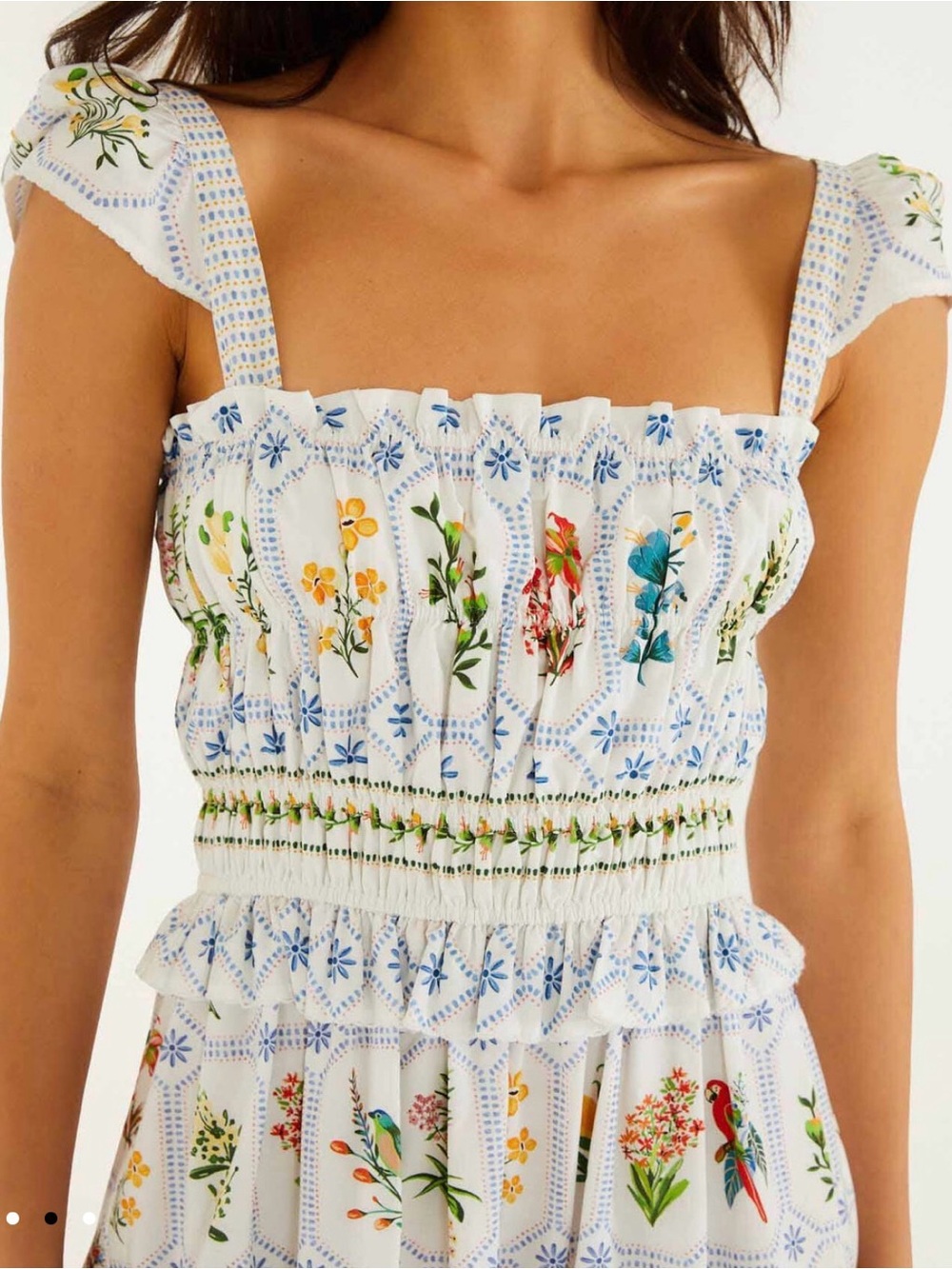 FARM Rio Off-White Tropical Porcelain Maxi Dress - Picture 2 of 3